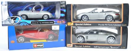 COLLECTION OF BBURAGO & MAISTO 1/18 SCALE BOXED DIECAST