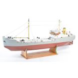 VINTAGE LARGE SCALE RADIO CONTROLLED MODEL BOAT - BRANNAREN