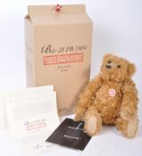 ORIGINAL GERMAN STEIFF BEAR ' BAR 28 PB ' 1904 REPLICA WITH BOX