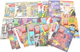 COLLECTION OF TWENTY-FOUR 2000AD COMICS FEATURING JUDGE DREDD