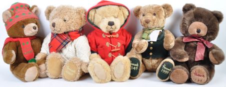 A COLLECTION OF X6 HARRODS SOFT TOY TEDDY BEARS