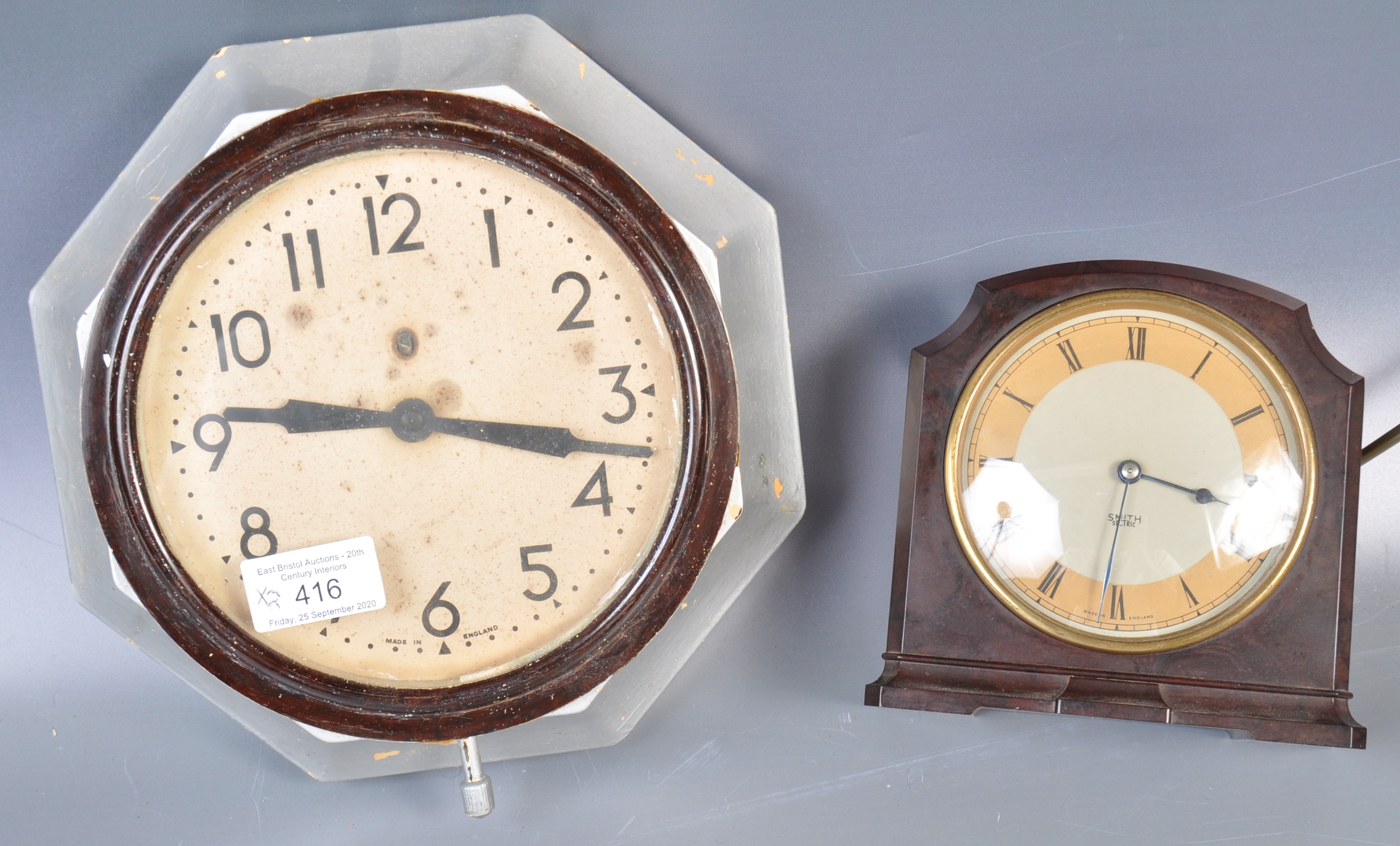 SMITHS SECTRIC SEC VINTAGE BAKELITE CLOCKS