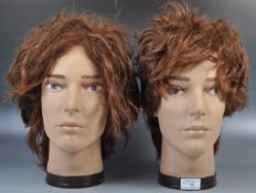 PAIR OF BANBURY POSTICHE MALE MANNEQUIN TRAINING H