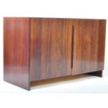 MID CENTURY MODERN AFROMOSIA TEAK WOOD TWIN DOOR C