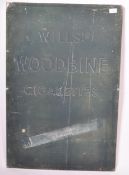 WILLS'S WOODBINE CIGARETTES TIN POINT OF SALE ADVE