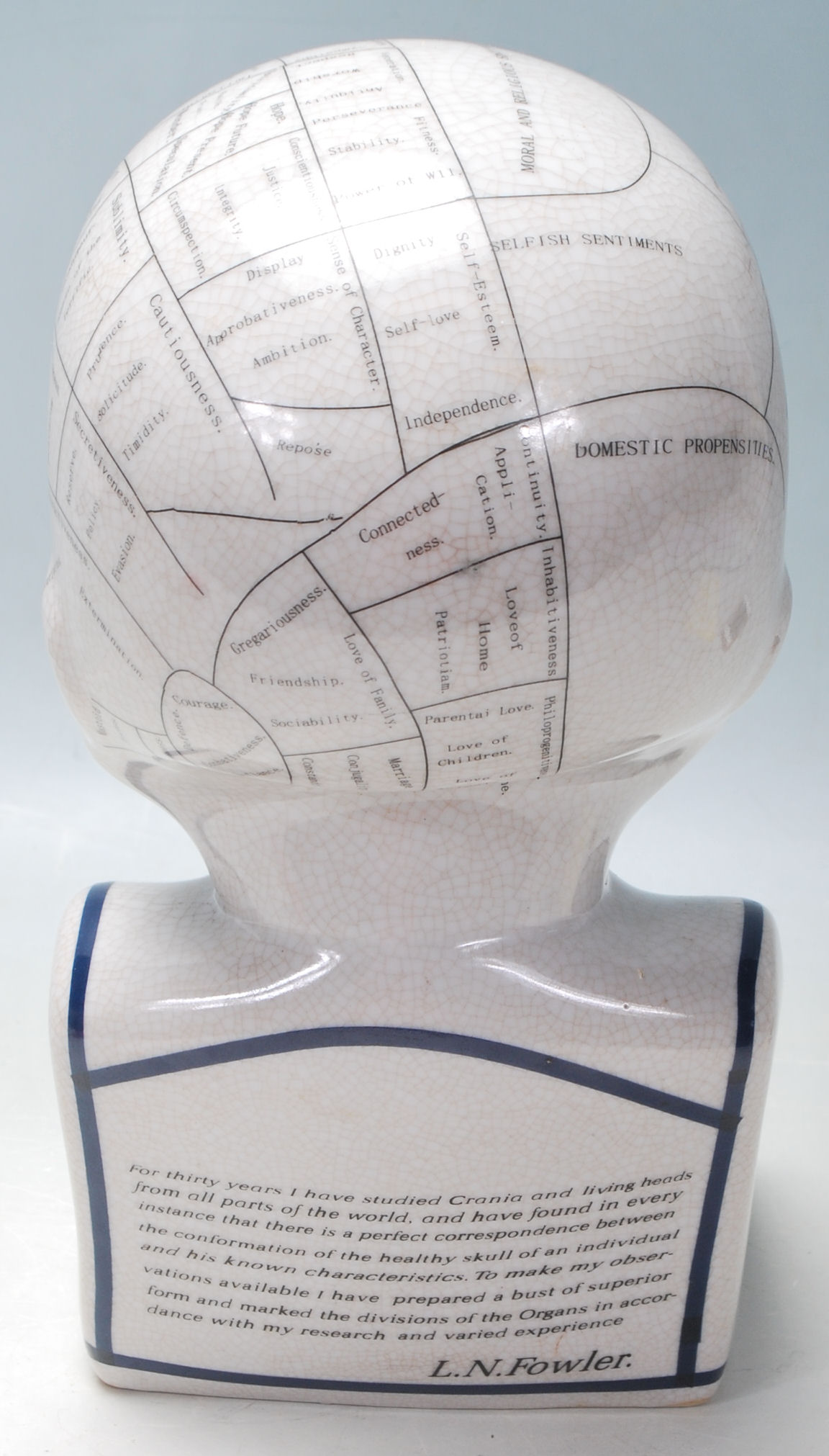 REPRODUCTION VICTORIAN PHRENOLOGY HEAD - Image 3 of 8