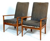 A PAIR OF RETRO 20TH CENTURY CINTIQUE EASY CHAIRS