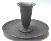 TWO WEDGWOOD BLACK BASALT CERAMICS