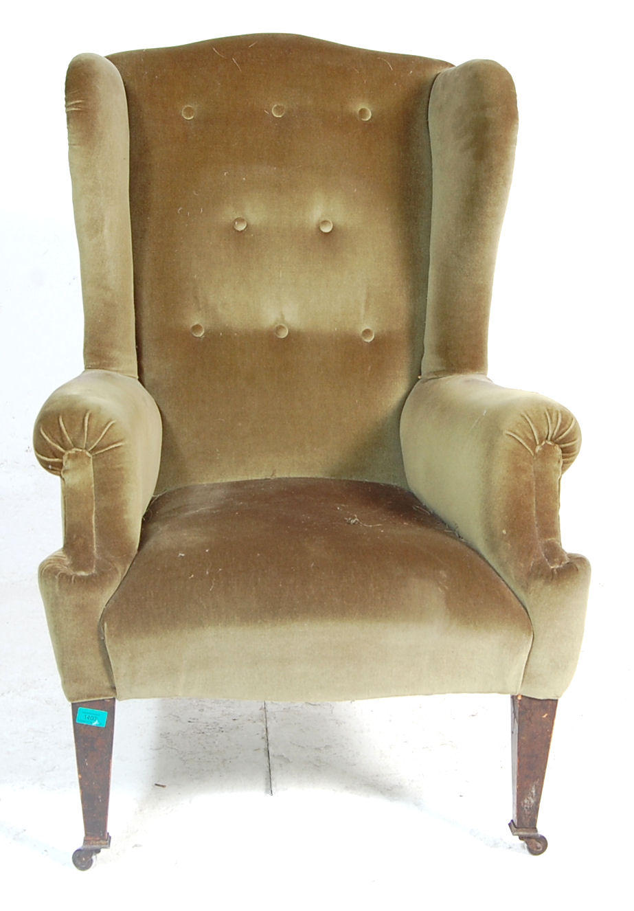 ANTIQUE EDWARDIAN QUEEN ANNE STYLE ARMCHAIR - Image 2 of 4