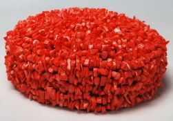 VINTAGE 20TH CENTURY CORAL LADIES HAT