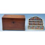 TWO VINTAGE DESK TIDY BOXES