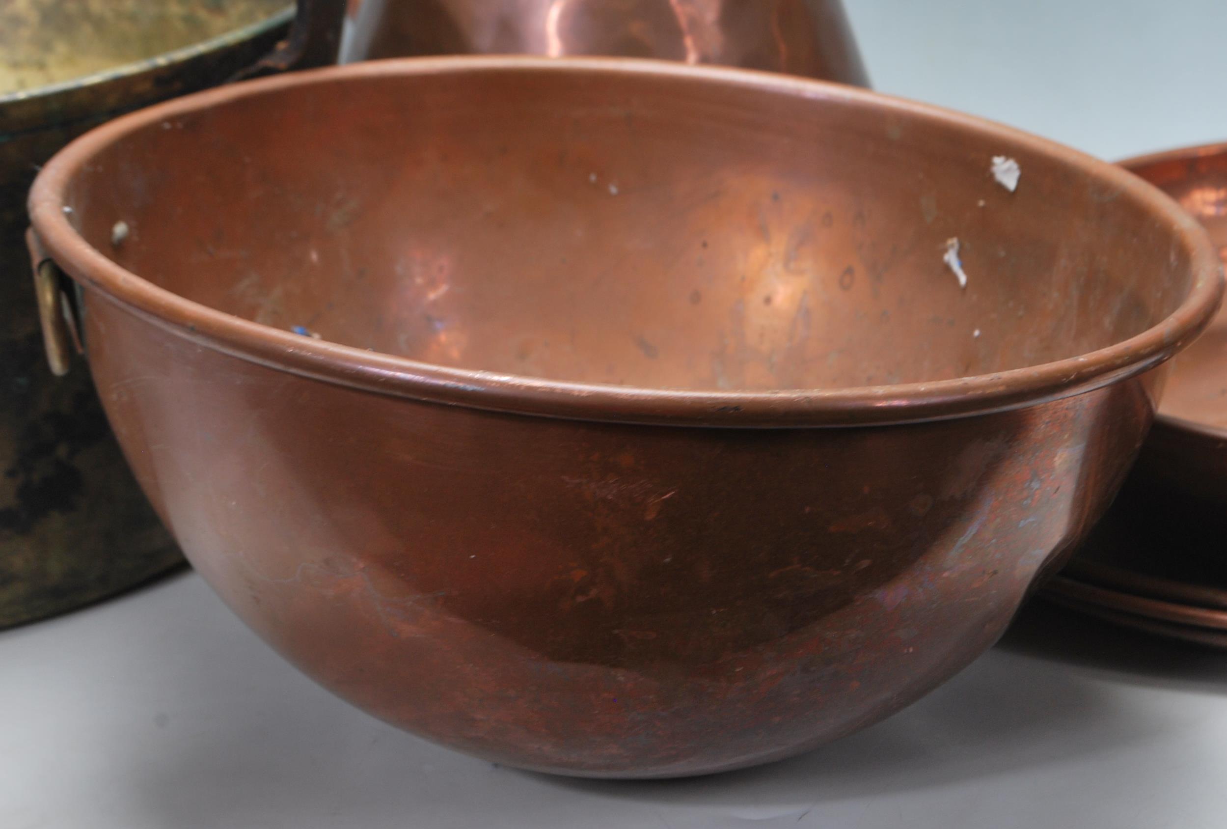 A quantity of early 20th century copper vessels an - Image 2 of 7