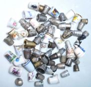 METAL AND CERAMIC SOUVENIR THIMBLES