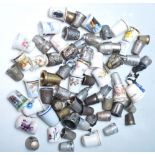 METAL AND CERAMIC SOUVENIR THIMBLES