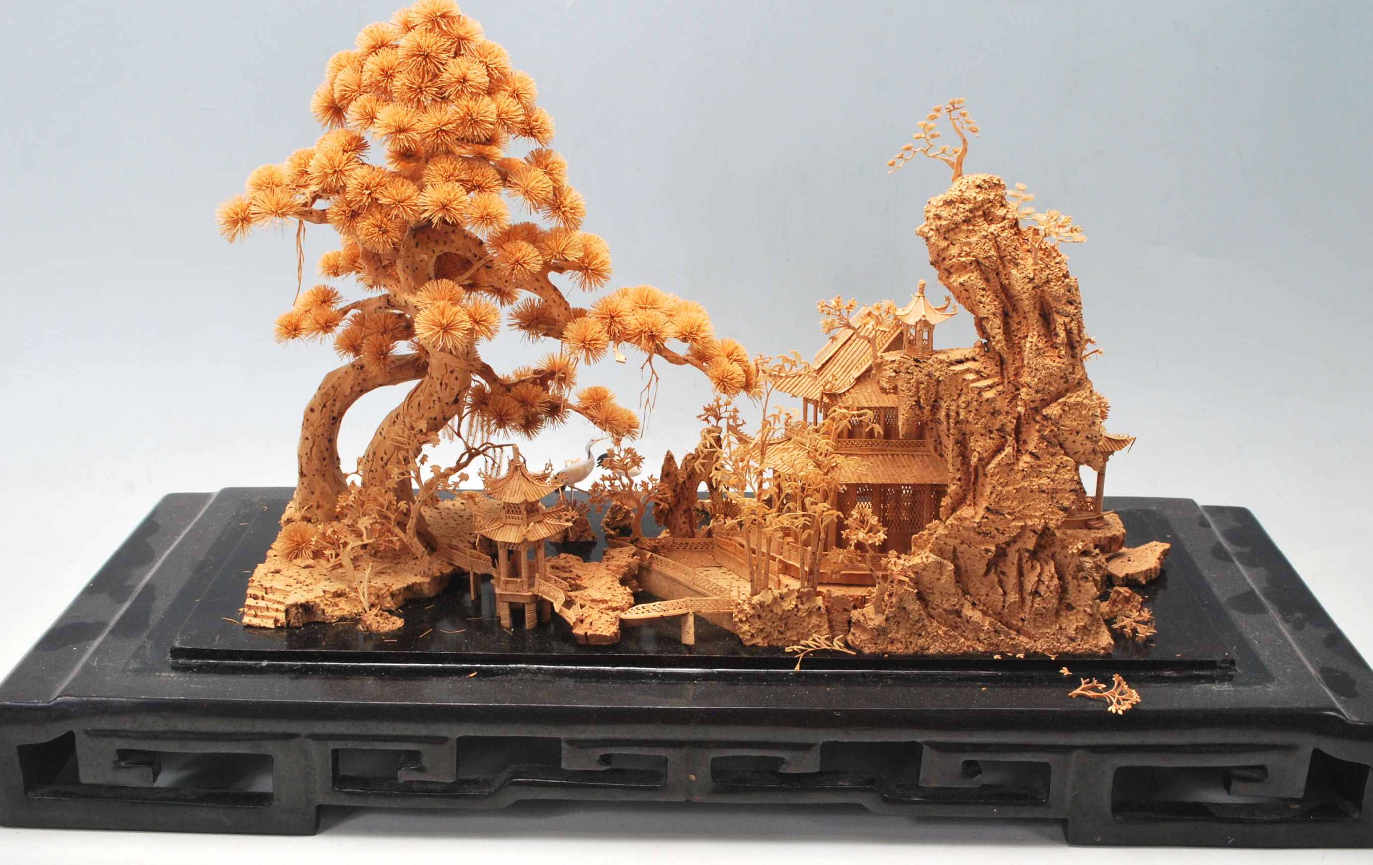 A mid 20th century antique style Chinese diorama d - Image 6 of 7