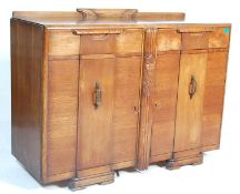 A 1920’S ART DECO OAK SIDEBOARD / DRESSER