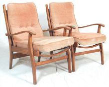 A PAIR OF RETRO 20TH CENTURY CINTIQUE CHAIRS.