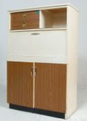 MID CENTURY KITCHEN CUPBOARD WITH MELAMINE DETAILI