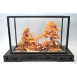 A mid 20th century antique style Chinese diorama d
