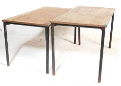 INDUSTRIAL RETRO VINTAGE FACTORY SCHOOL TABLES