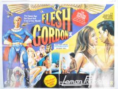 PETER WYNGARDE ESTATE - FLESH GORDON DOUBLE BILL QUAD POSTER