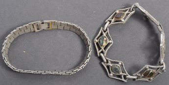 PETER WYNGARDE ESTATE - TWO COSTUME JEWELLERY BRAC