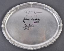 WWII 617 SQUADRON BOMBER COMMAND AUTOGRAPHED TRAY