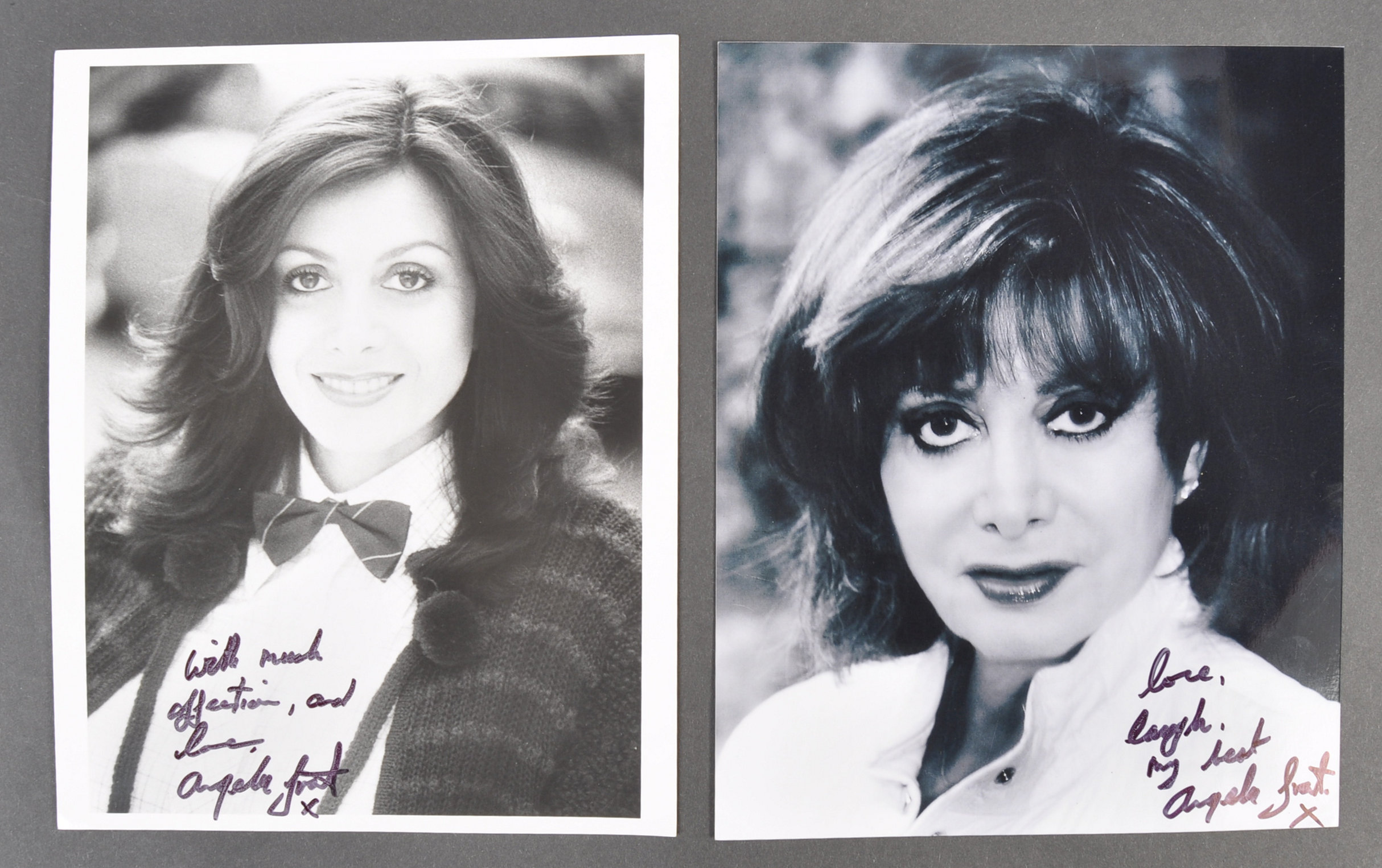 ANGELA GRANT COLLECTION - TWO SIGNED PHOTOGRAPHS