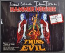 HAMMER HORROR - TWINS OF EVIL - DUAL SIGNED PHOTOG