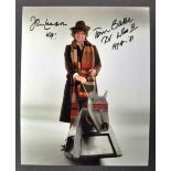 DOCTOR WHO - TOM BAKER & JOHN LEESON SIGNED 8X10" PHOTO