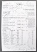 COLLECTION OF ISLA BLAIR - CAST SIGNED ' THE MATCH ' CALL SHEET