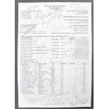 COLLECTION OF ISLA BLAIR - CAST SIGNED ' THE MATCH ' CALL SHEET