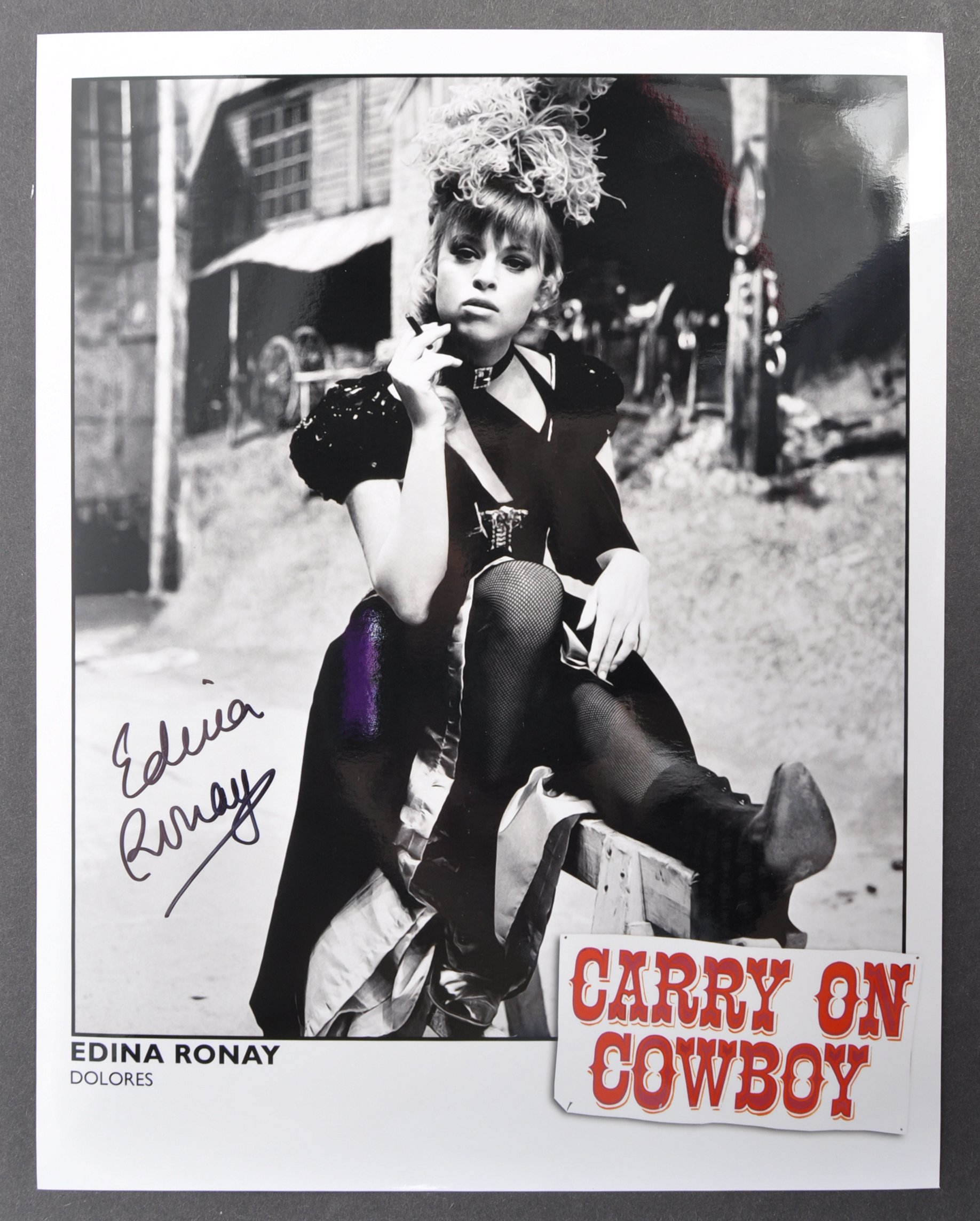 CARRY ON FILMS - EDINA RONAY - COWBOY AUTOGRAPHED