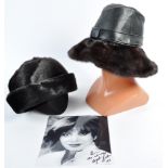 ANGELA GRANT COLLECTION - TWO VINTAGE FUR HATS