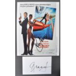 JAMES BOND - A VIEW TO A KILL - ROGER MOORE & GRACE JONES AUTOGRAPHS