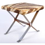 PETER WYNGARDE ESTATE - 1960'S DESIGNER ZEBRA SKIN STOOL