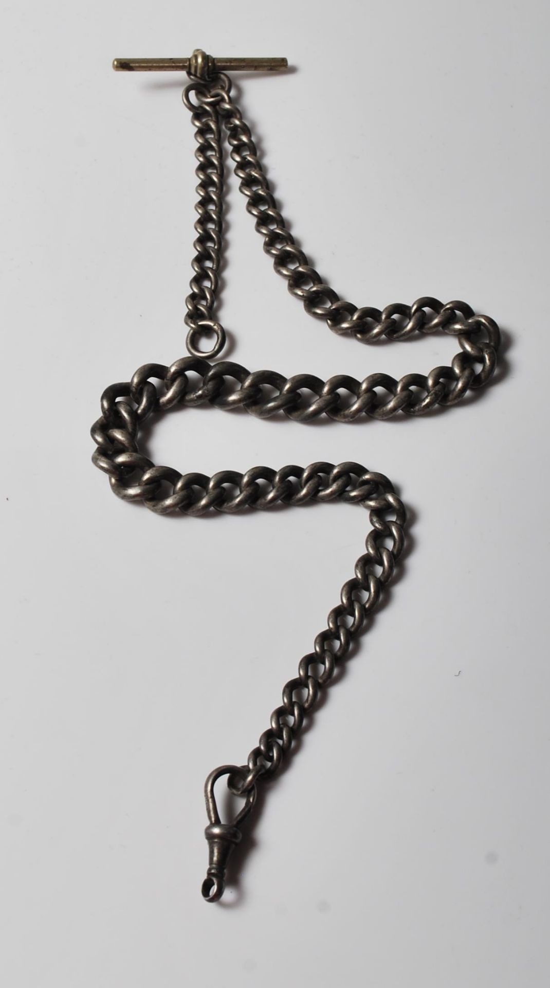 EARLY 20TH CENTURY SILVER POCKET WATCH CHAIN