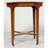 EDWARDIAN ROSEWOOD INLAID OCTAGONAL CENTRE TABLE