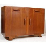 1930’S ART DECO OAK SIDEBOARD WITH TWIN DRAWERS AND CUPBOARD
