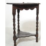 19TH CENTURY VICTORIAN CARVED TREFOIL TABLE