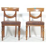 2 EARLY 19TH CENTURY REGENCY MAHOGANY DINING CHAIRS