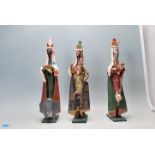 THE THREE KINGS WISE MEN FIGURINES OF A LARGE FORM