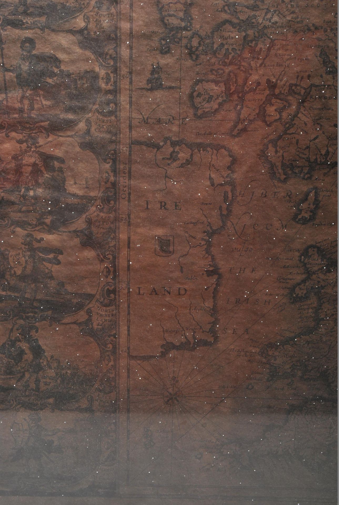 ANTIQUE 19TH CENTURY COPY OF A MAP OF THE BRITISH ISLES BY JOHANNES BLAEU 1645. - Bild 3 aus 7