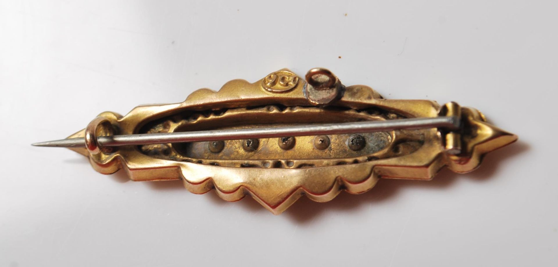 TWO VICTORIAN 9CT GOLD MOURNING BROOCHES - Image 6 of 6