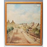 J. WRIGHT - LITTLE HORTON GREEN, BRADFORD, YORKS. A VICTORIAN WATERCOLOUR PAINTING(1885).