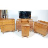 RETRO VINTAGE 1950S MID CENTURY TEAK WOOD BEDROOM SUITE