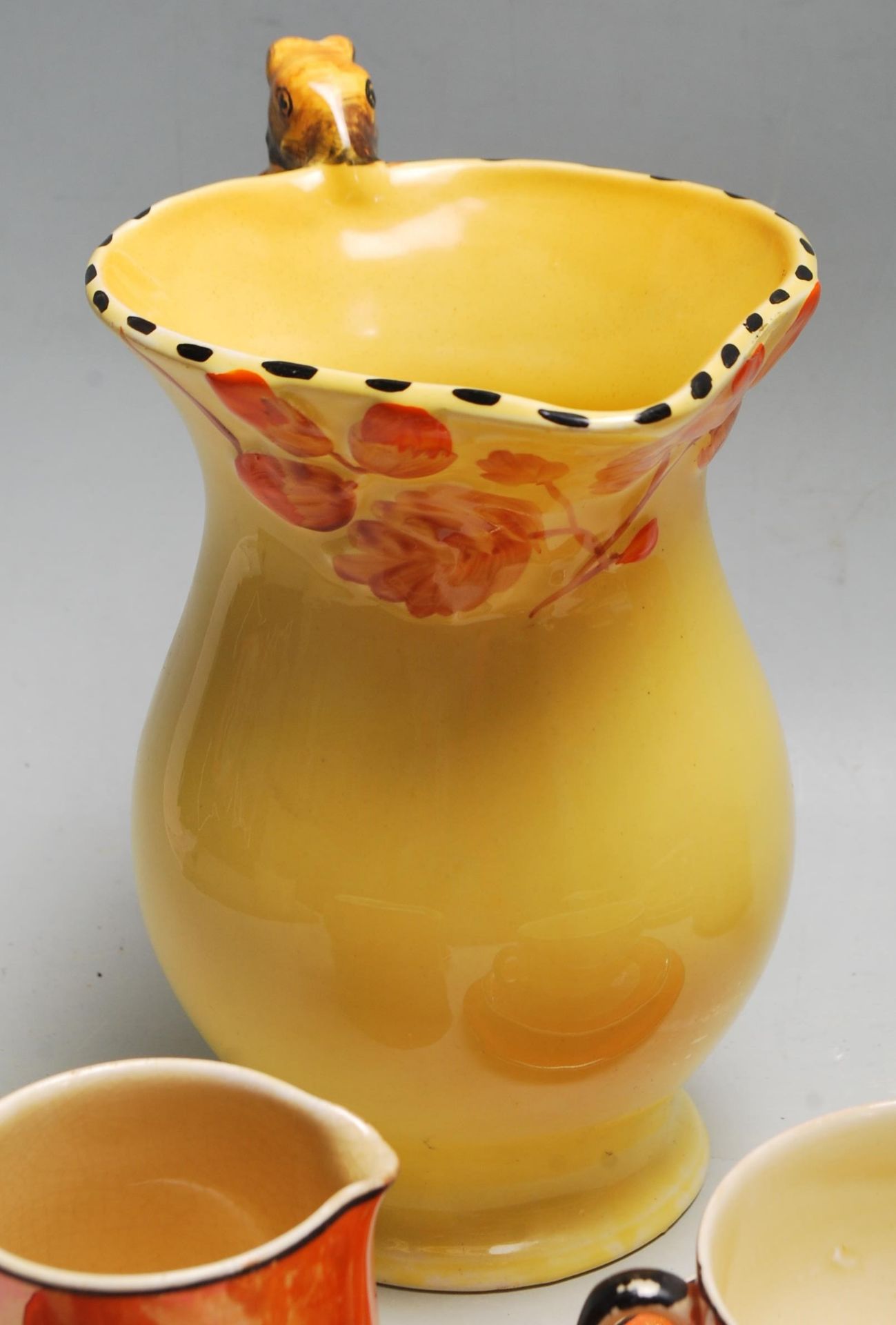 A QUANTITY OF VINTAGE 20TH CENTURY CERAMIC WARE FINISHED IN ORANGE COLOUR - Image 6 of 16