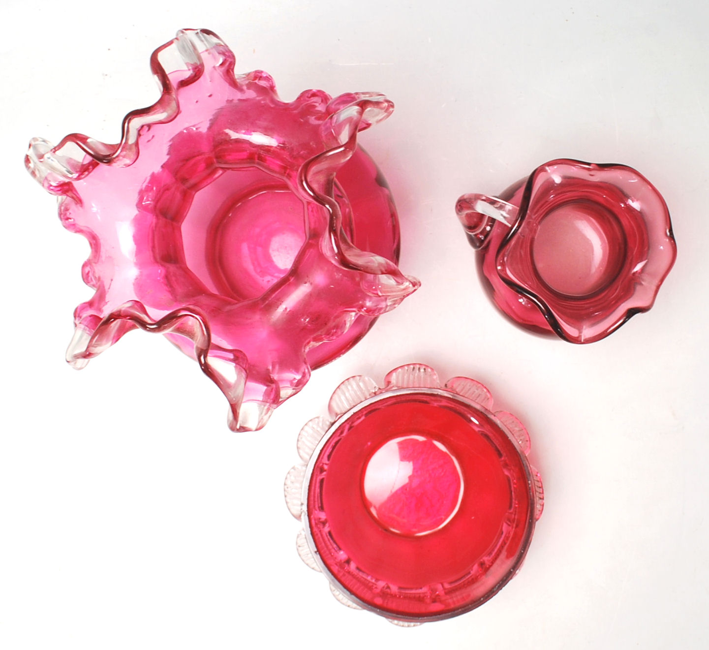 GROUP OF 19TH CENTURY VICTORIAN CERAMICS - CRANBERRY GLASS - STAFFORDSHIRE FLAT BACK - Image 9 of 9