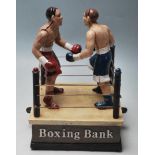 VINTAGE STYLE CAST IRON MECHANICAL BOXING BANK
