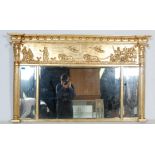 18TH CENTURY GEORGE III GILT WOOD TRIPTYCH MIRROR